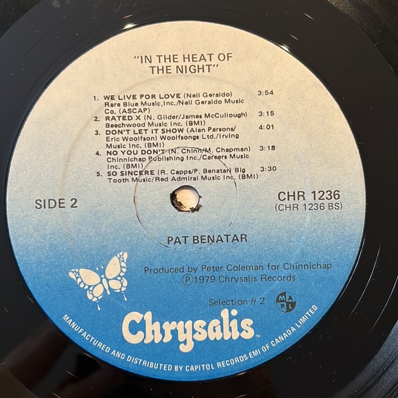 Pat Benatar In the heat of the night vintage vinyl record 1979. - Picture 4 of 7